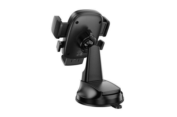 Держатель автомобильный для телефона HOCO H76 Crown с одной кнопкой на консоль черный