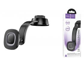 Держатель автомобильный для телефона HOCO HW31 Crown магнитный с беспроводной зарядкой на панель черный