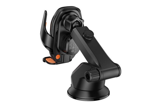 Держатель автомобильный для телефона HOCO HW34 Blue автозажим с БЗУ на панель черный