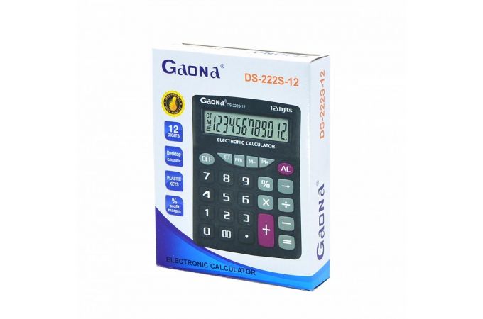 Калькулятор GAONA DS-222S-12 (12 разр) настольный