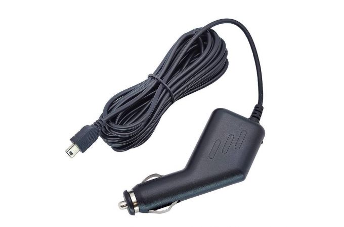 Автомобильное зарядное устройство АЗУ кабель MiniUSB TDS TS-CAU30 (3м. 1000мА) (черный)