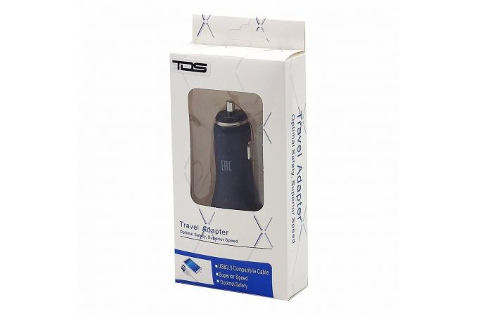 Автомобильное зарядное устройство АЗУ USB TDS TS-CAU02 (5B,2000mA)