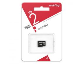 Карта памяти microSDHC Smartbuy 2 GB (class 4) без адаптера (SB2GBSD-00)