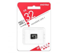 Карта памяти microSDHC Smartbuy 32 GB UHS-I (сlass 10) без адаптера (SB32GBSDCL10-00)