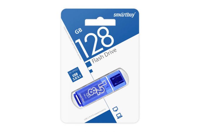 Флешка USB 3.0 Smartbuy 128 GB Glossy Dark Blue (SB128GBGS-DB)