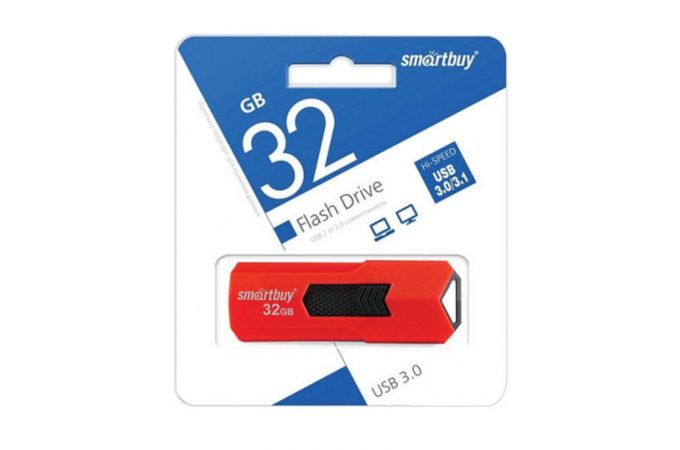 Флешка USB 3.0 Smartbuy 128GB STREAM Red (SB128GBST-R3)