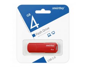 Флешка USB 2.0 SmartBuy 4 GB CLUE Red (SB4GBCLU-R)