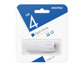 Флешка USB 2.0 SmartBuy 4 GB CLUE White (SB4GBCLU-W)