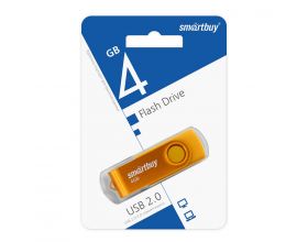 Флешка USB 2.0 SmartBuy 4GB UFD Twist Yellow (SB004GB2TWY)