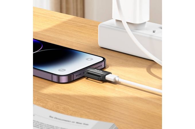 Переходник OTG HOCO UA31B (штекер Lightning - гнездо USB-C)