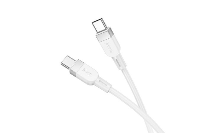 Кабель USB Type-C - USB Type-C HOCO X109 PD60W (белый) 1м силиконовый