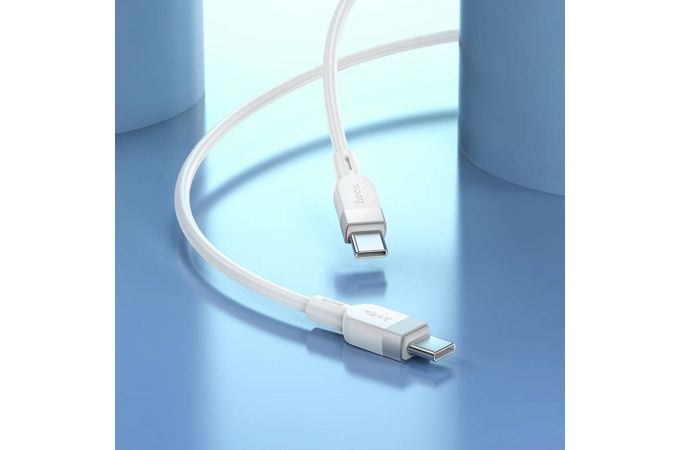 Кабель USB Type-C - USB Type-C HOCO X109 PD60W (белый) 1м силиконовый