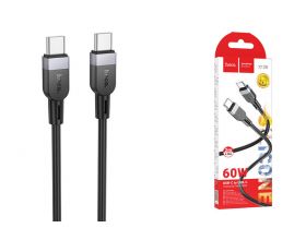 Кабель USB Type-C - USB Type-C HOCO X109 PD60W (черный) 2м силиконовый