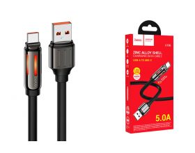 Кабель USB - USB Type-C HOCO U136 5А (черный) 1м