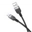 Кабель USB - MicroUSB HOCO X109 (черный) 1м силиконовый