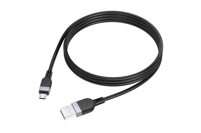 Кабель USB - MicroUSB HOCO X109 (черный) 1м силиконовый