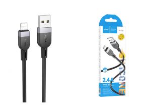 Кабель USB - Lightning HOCO X109, 2,4A (черный) 1м силиконовый