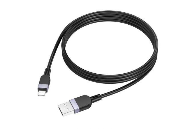 Кабель USB - Lightning HOCO X109, 2,4A (черный) 1м силиконовый