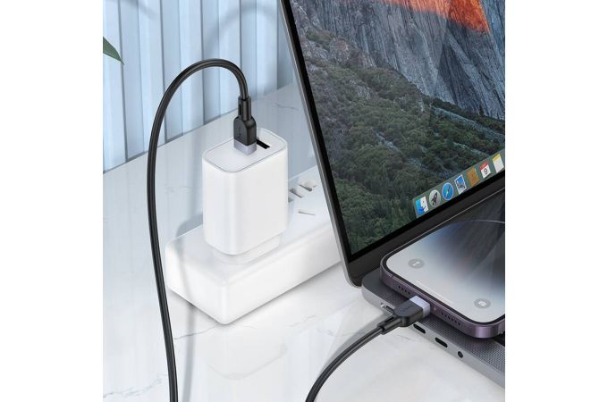 Кабель USB Type-C - Lightning HOCO X109 Energy PD (черный) 2м (силиконовый)