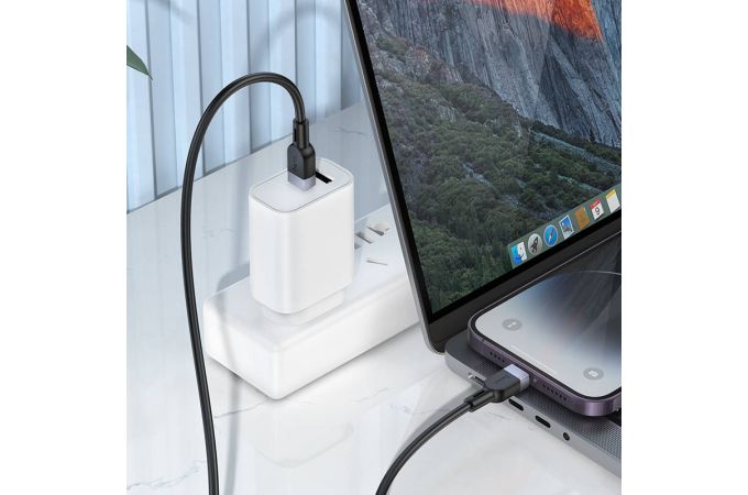 Кабель USB Type-C - Lightning HOCO X109 Energy PD (черный) 3м (силиконовый)