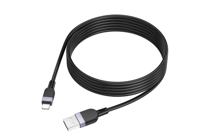 Кабель USB - Lightning HOCO X109, 2,4A (черный) 2м силиконовый