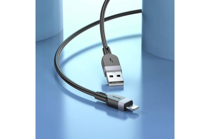 Кабель USB - Lightning HOCO X109, 2,4A (черный) 2м силиконовый