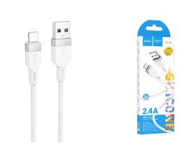 Кабель USB - Lightning HOCO X109, 2,4A (белый) 1м силиконовый