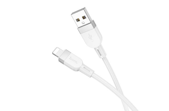 Кабель USB - Lightning HOCO X109, 2,4A (белый) 1м силиконовый