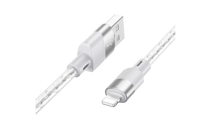 Кабель USB - Lightning HOCO X99 (серый) 1м силиконовый