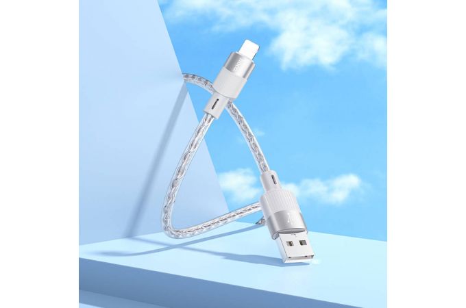 Кабель USB - Lightning HOCO X99 (серый) 1м силиконовый