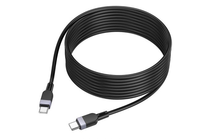 Кабель USB Type-C - USB Type-C HOCO X109 PD60W (черный) 3м силиконовый