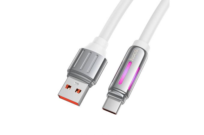 Кабель USB - USB Type-C HOCO U136 5А (белый) 1м