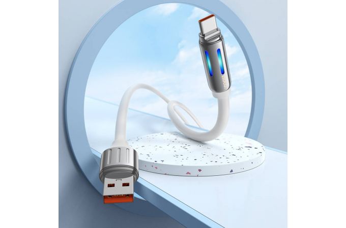 Кабель USB - USB Type-C HOCO U136 5А (белый) 1м