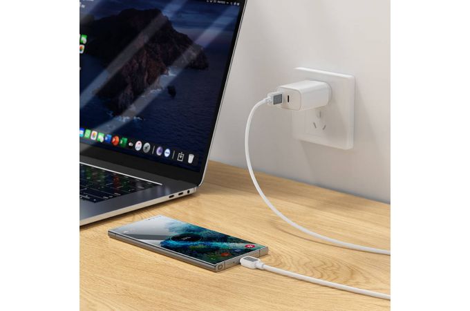 Кабель USB - USB Type-C HOCO X108, 2,4A (белый) 1м силиконовый