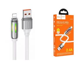 Кабель USB - Lightning HOCO U136 2,4A (белый) 1м