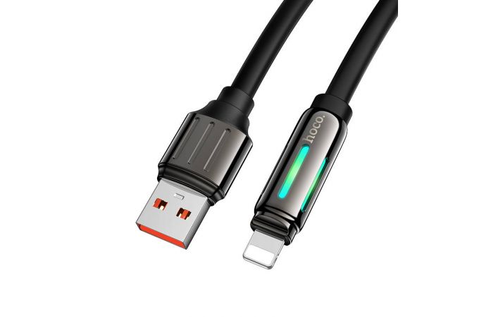 Кабель USB - Lightning HOCO U136 2,4A (черный) 1м