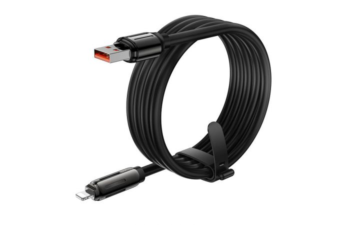 Кабель USB - Lightning HOCO U136 2,4A (черный) 1м