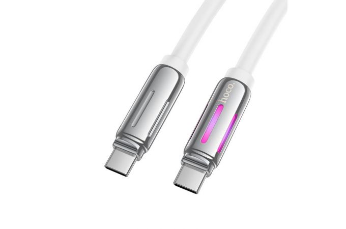 Кабель USB Type-C - USB Type-C HOCO U136 Rize 60W (белый) 1м