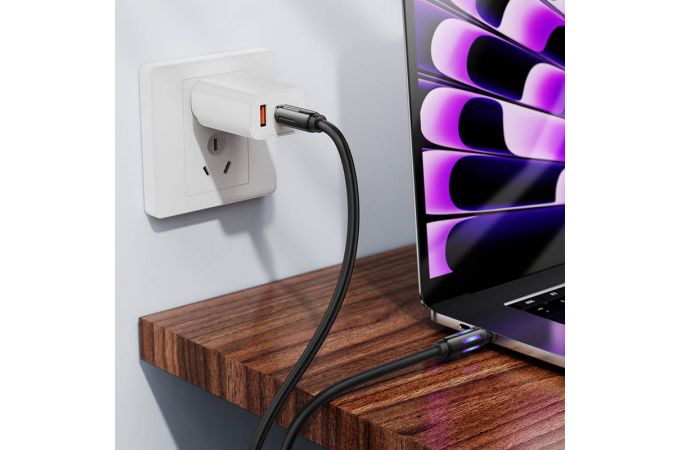 Кабель USB Type-C - USB Type-C HOCO U136 Rize 60W (белый) 1м