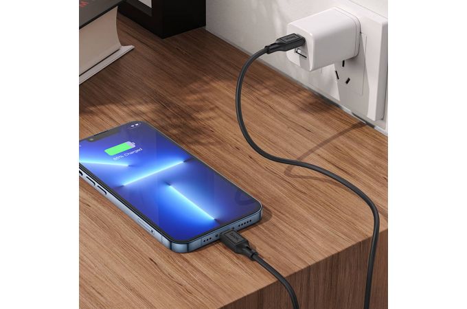 Кабель USB Type-C - Lightning HOCO X90 PD20W (черный) 1м