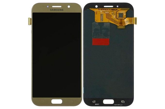 Дисплей для Samsung A720F Galaxy A7 (2017) в сборе с тачскрином (золото), best copy