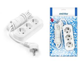 Сетевой удлинитель Smartbuy, 3 гнезда 15 метров 16А/3,5кВт с заземлением ПВС 3х1,0 (SBE-16-3-15-Z)