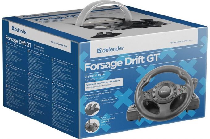 Игровой руль Defender Forsage Drift GT (черный)