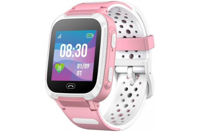 Смарт часы детские с GPS JET KID FRIEND розово-белые