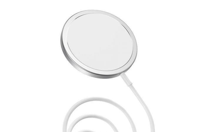 Беспроводное зарядное устройство HOCO CW30 PRO белые (магнитное, Type-C, 15W)