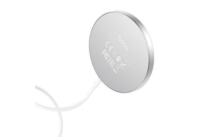 Беспроводное зарядное устройство HOCO CW30 PRO белые (магнитное, Type-C, 15W)