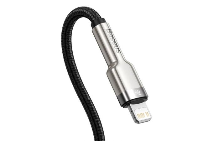 Кабель USB Type-C - Lightning BASEUS Cafule Series Metal 20W (черный) 0.25м