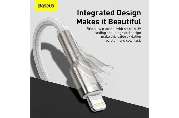 Кабель USB Type-C - Lightning BASEUS Cafule 20W (белый) 2м