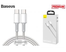 Кабель USB Type-C - USB Type-C BASEUS High Density Braided 5A, 1 м, белый