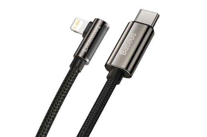 Кабель USB Type-C - Lightning BASEUS Legend Series Elbow 20W (черный) 1м